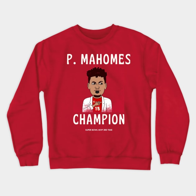 PATRICK MAHOMES 3RD MVP KC CHIEFS Crewneck Sweatshirt by Lolane